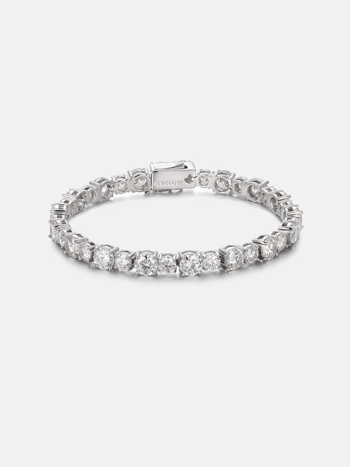 Mixed Size 6.5MM & 5MM Moissanite Tennis Bracelet