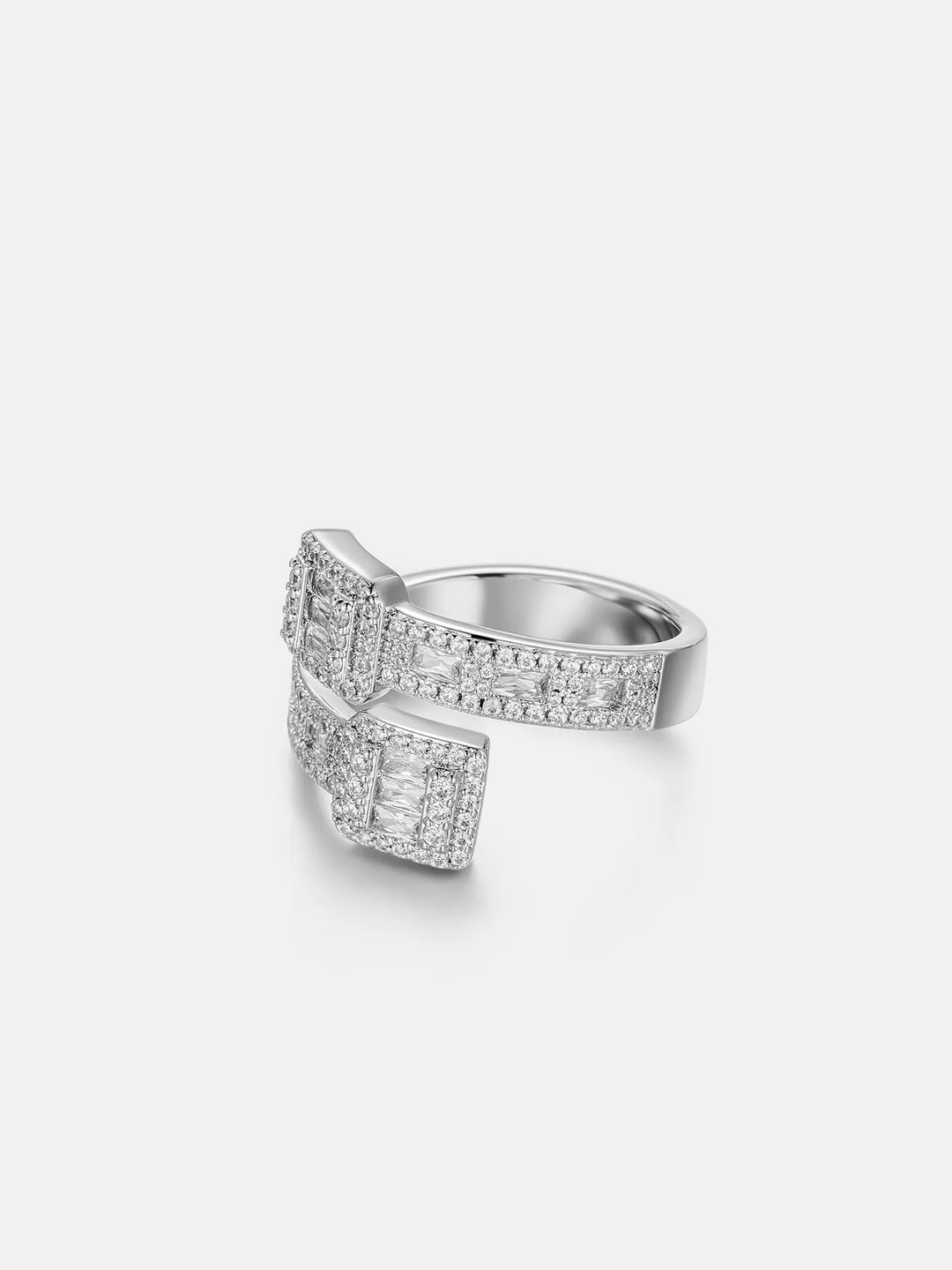 Moissanite Baguette Designer Ring