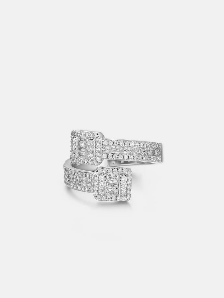 Moissanite Baguette Designer Ring