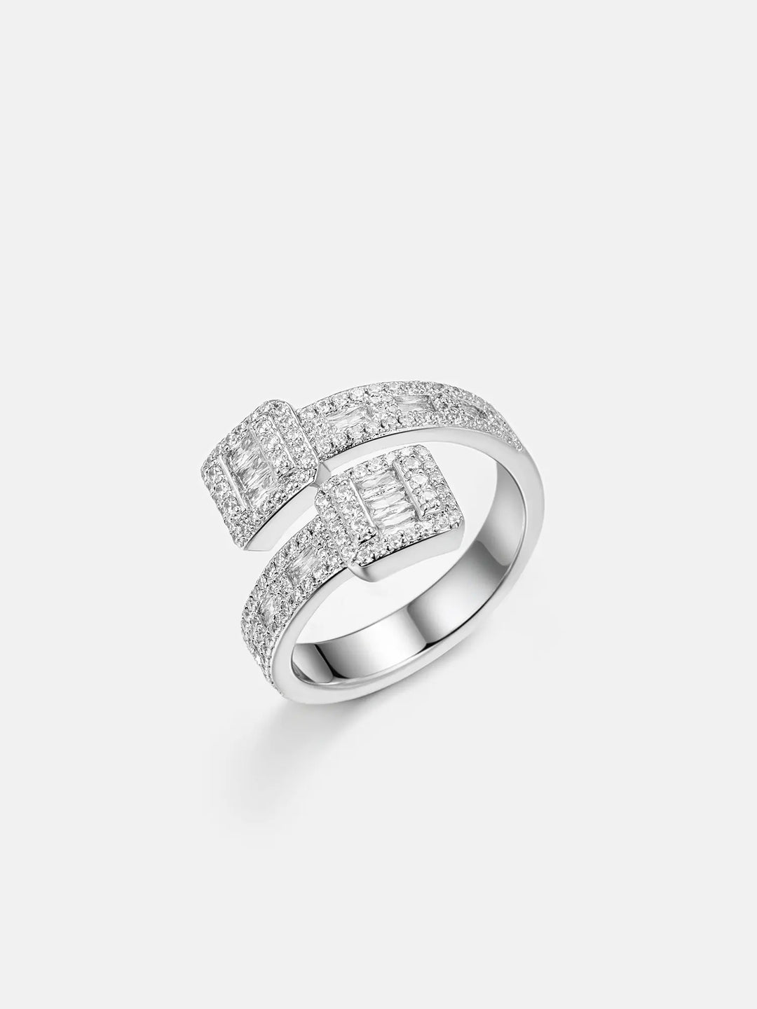 Moissanite Baguette Designer Ring