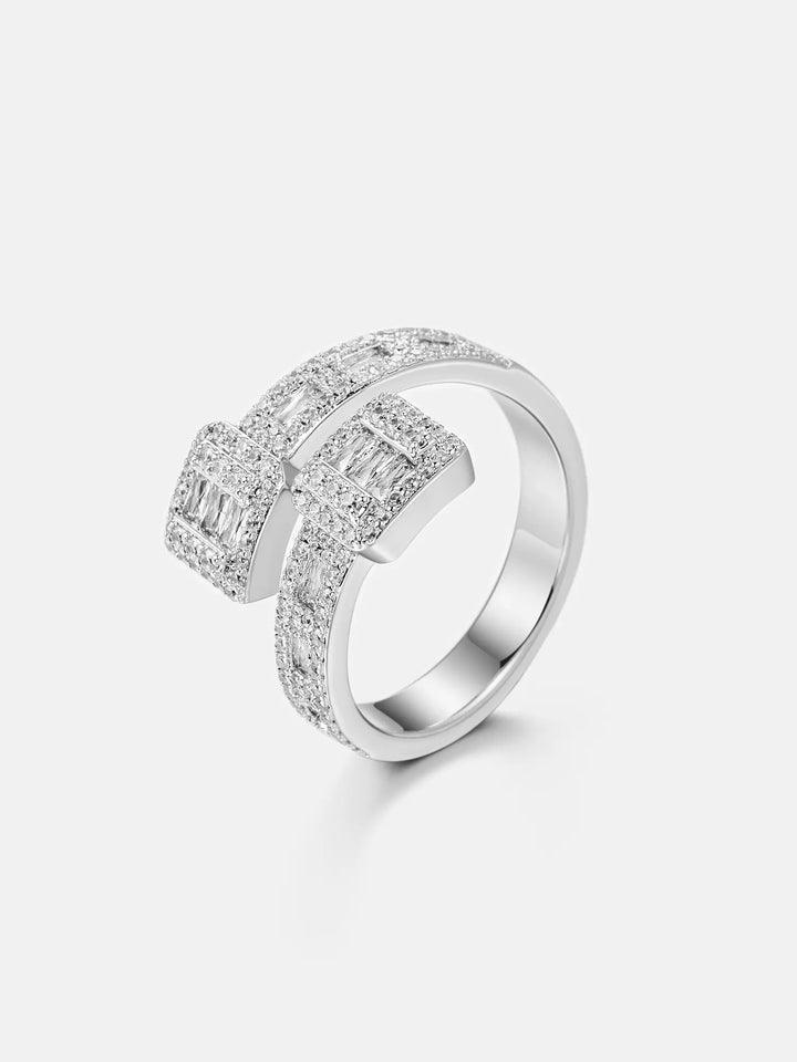 Moissanite Baguette Designer Ring
