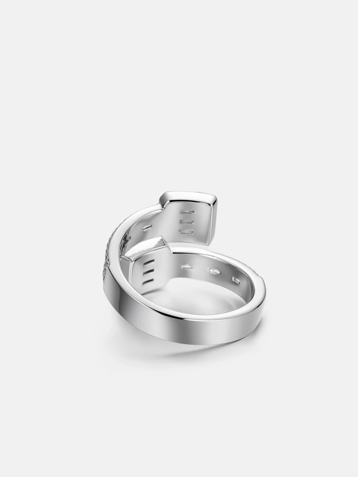 Moissanite Baguette Designer Ring