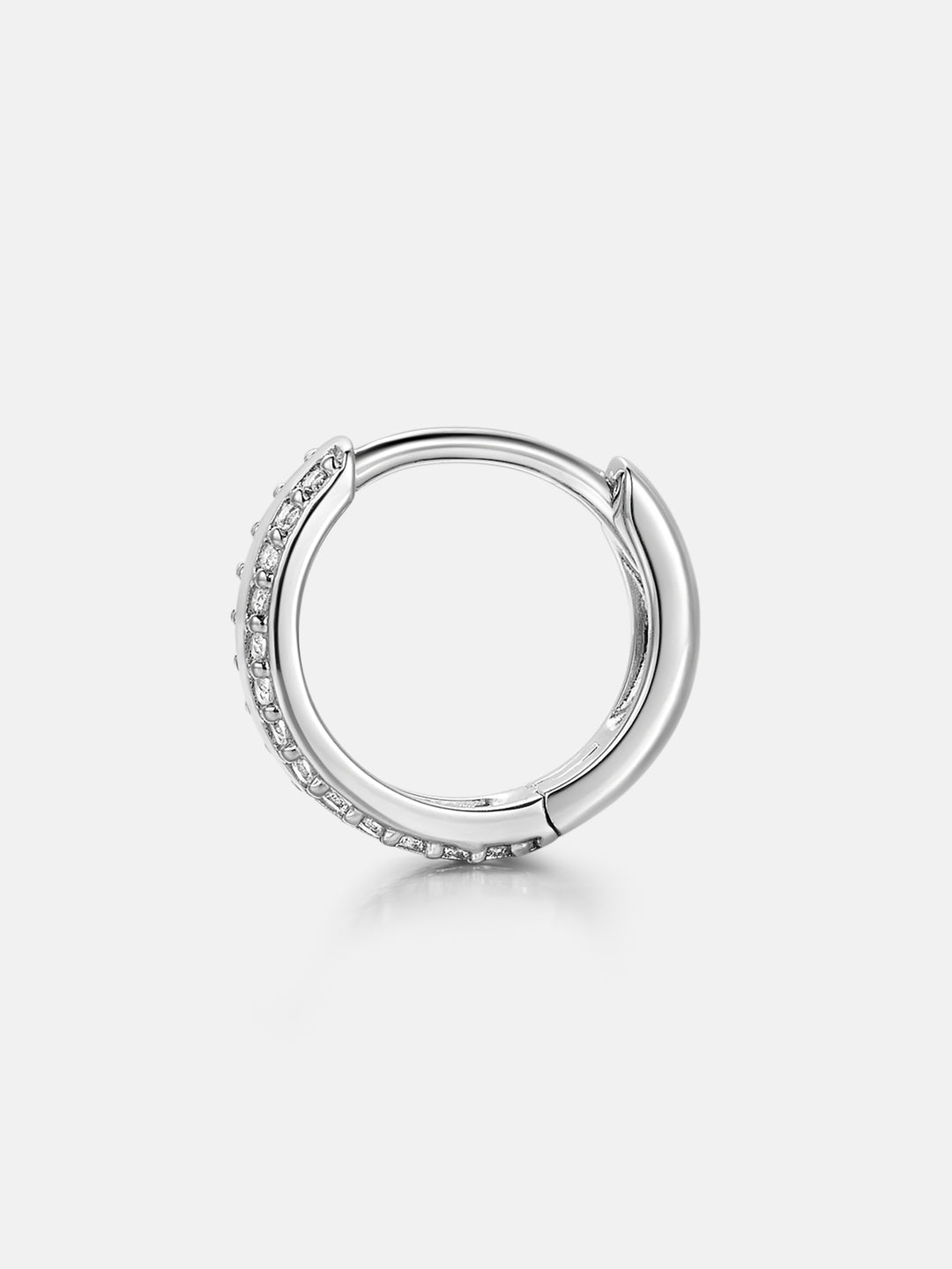 Moissanite Border Hoop Earrings
