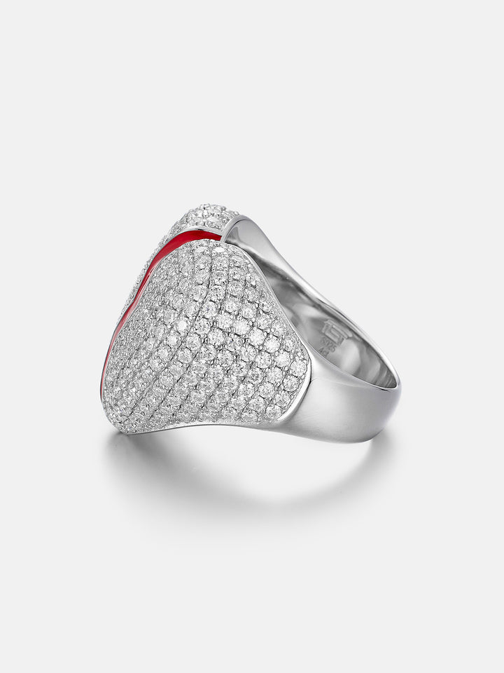 Moissanite Broken Heart Ring