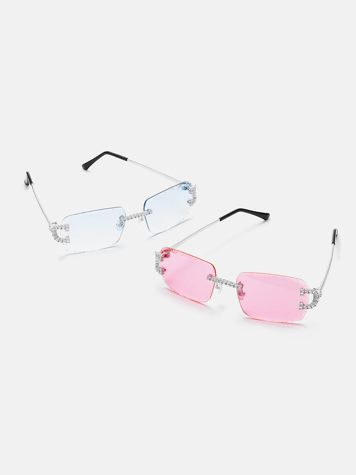Moissanite Classic C Sunglasses In White Gold