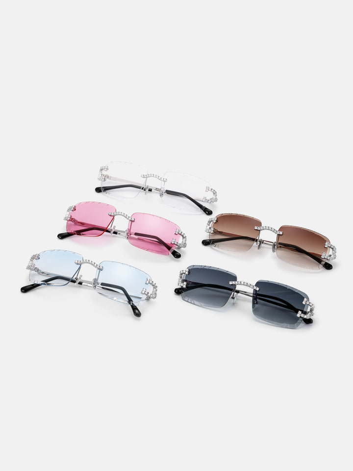 Moissanite Classic C Sunglasses In White Gold
