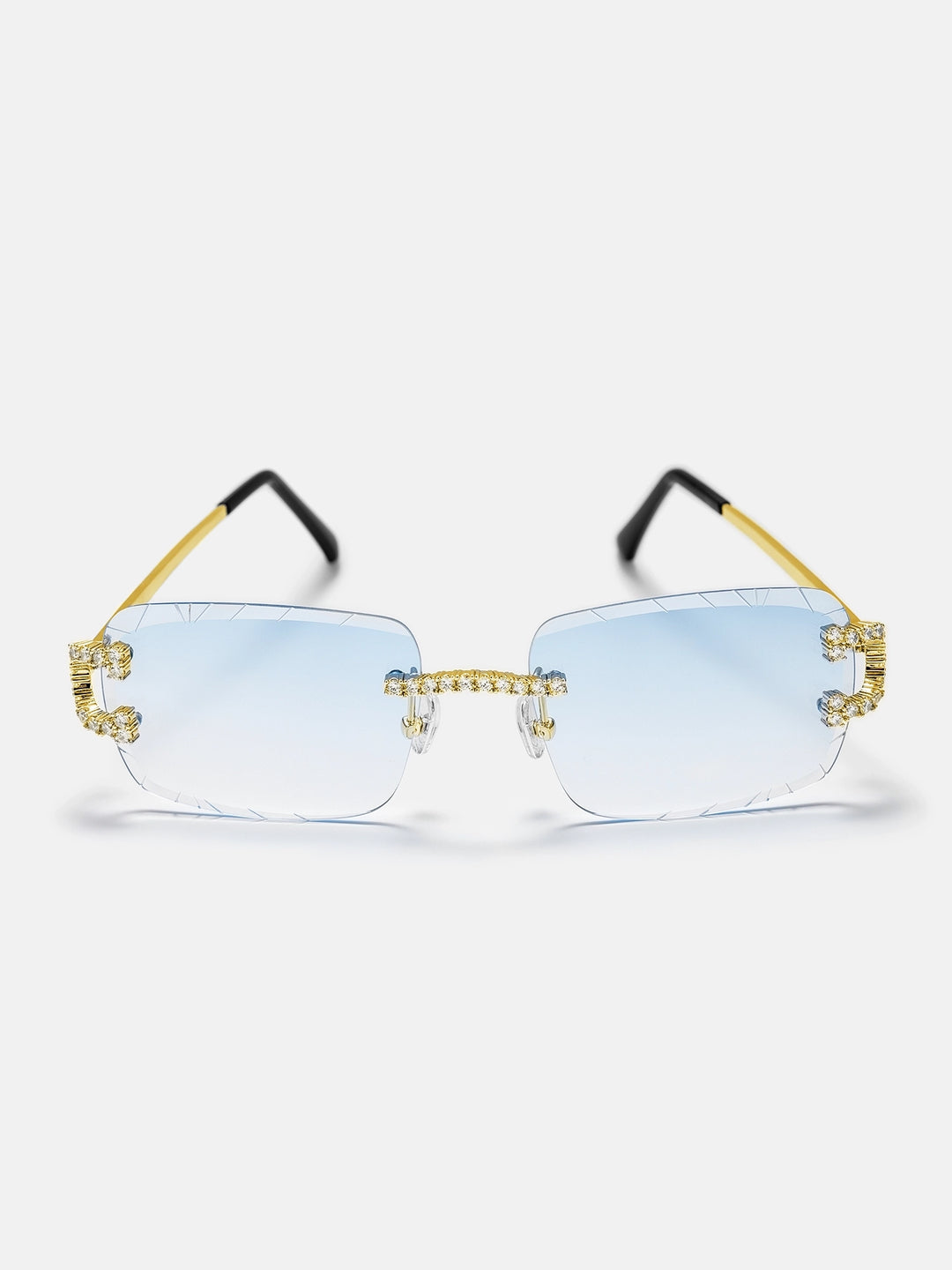 Moissanite Classic C Sunglasses In Yellow Gold