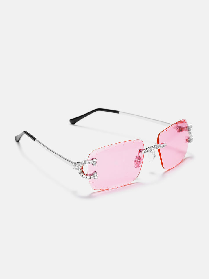 Moissanite Classic C Sunglasses In White Gold