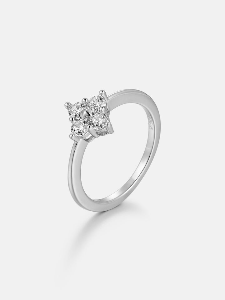 Moissanite Four-Stone Clover Engagement Ring