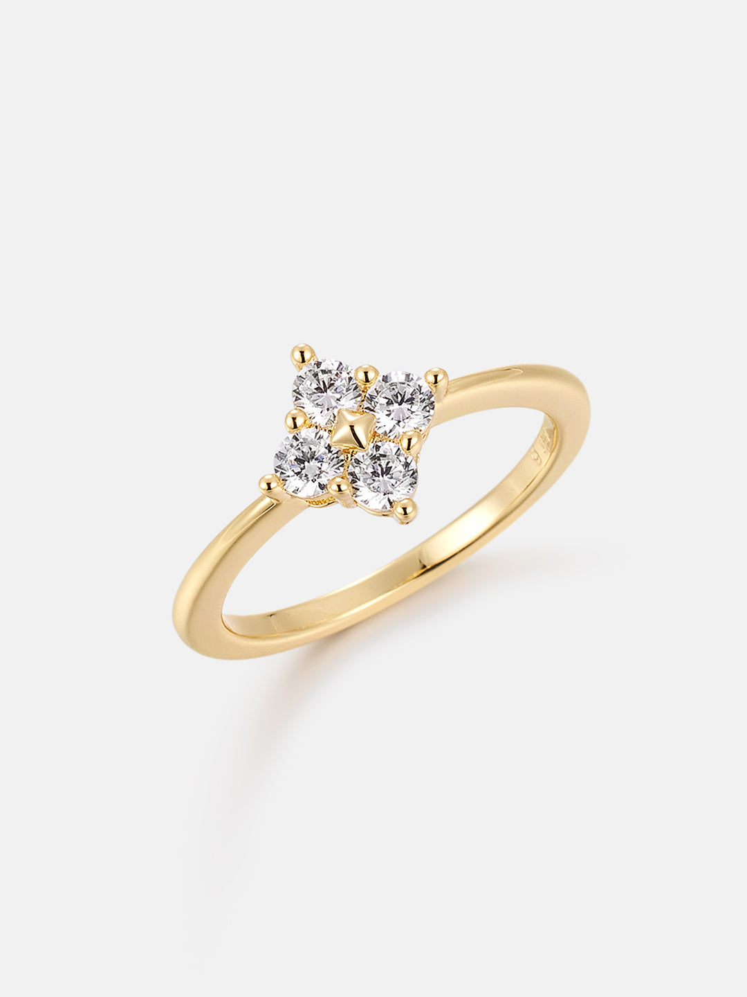 Moissanite Four-Stone Clover Engagement Ring