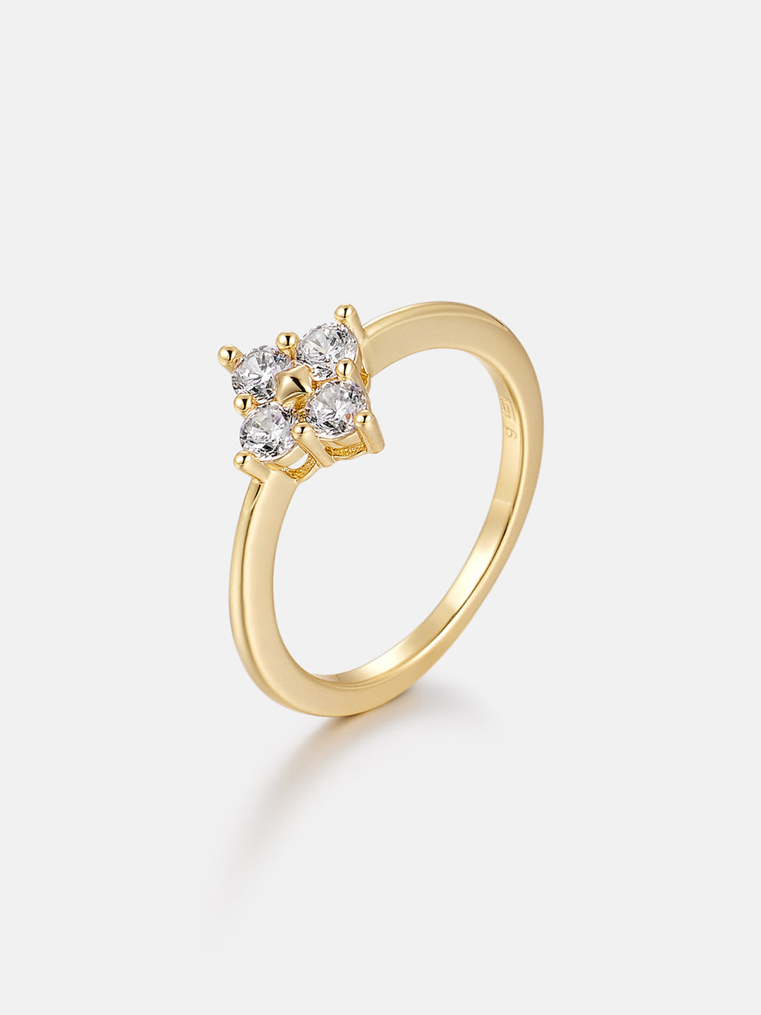 Moissanite Four-Stone Clover Engagement Ring