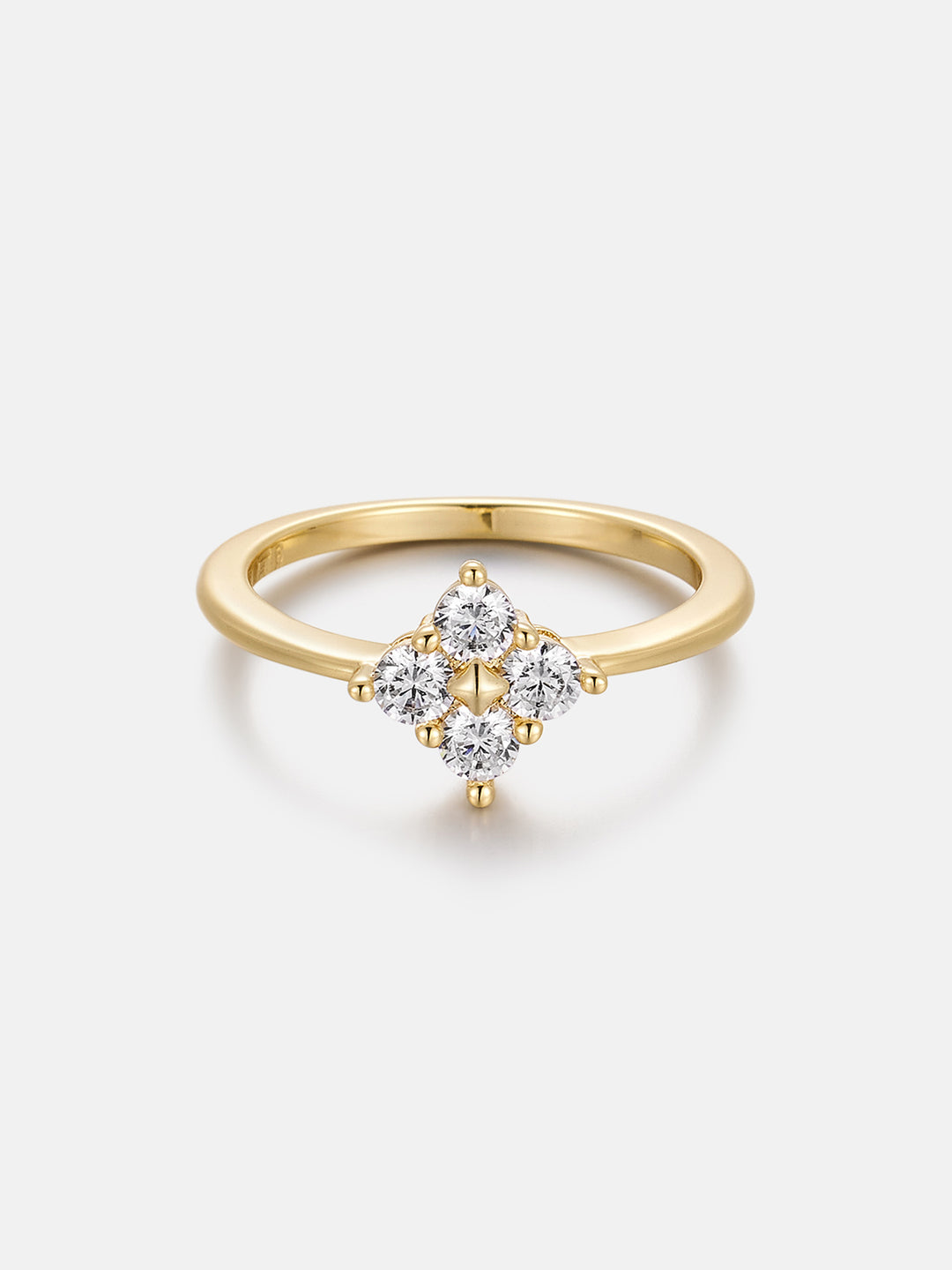 Moissanite Four-Stone Clover Engagement Ring