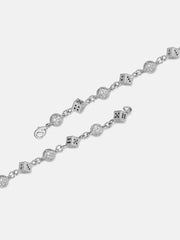 Moissanite Dice & Crossball  Bracelet