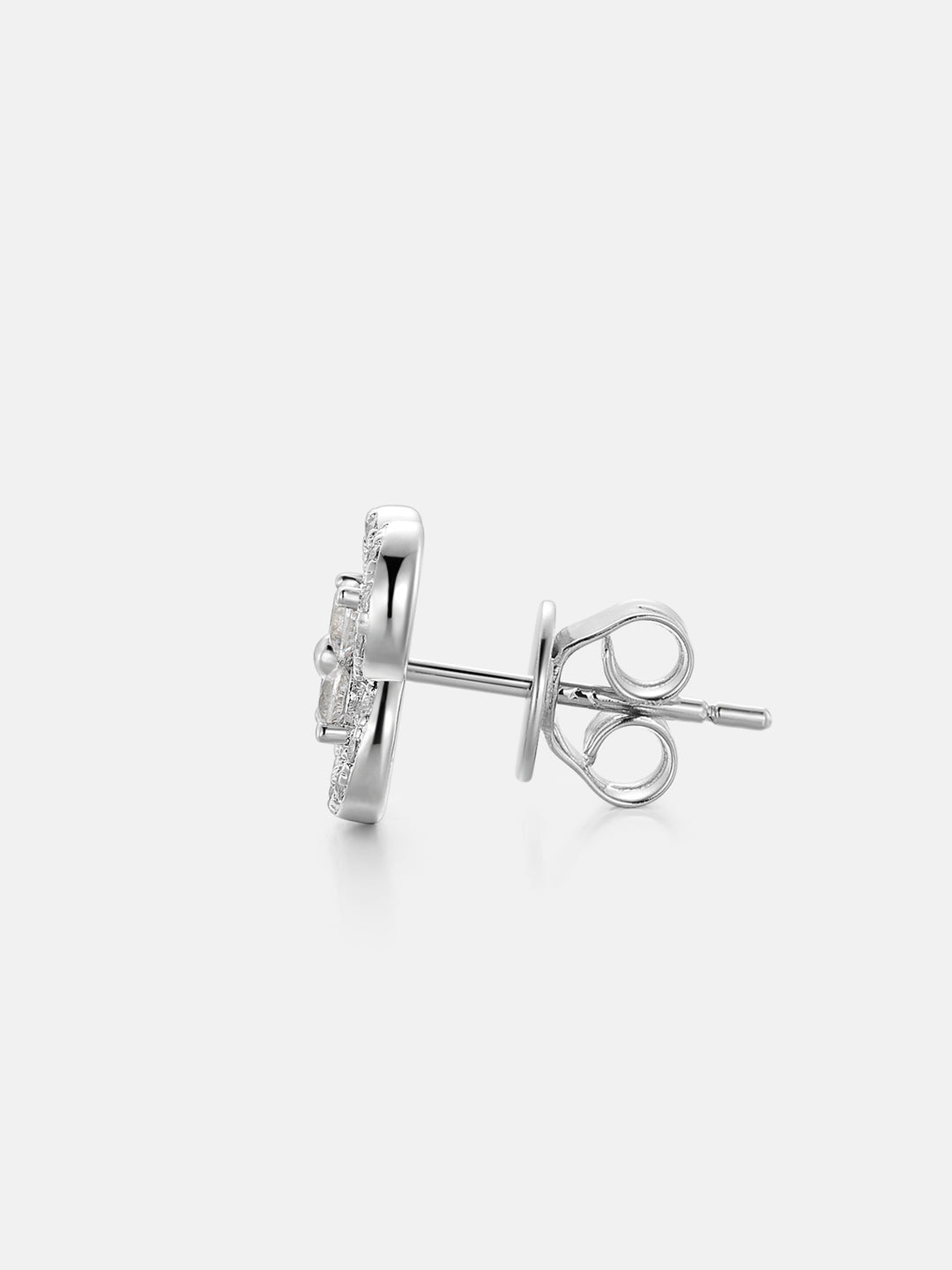 Moissanite Double Clover Stud Earrings