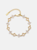 Moissanite Double Four Leaf Clover Bracelet