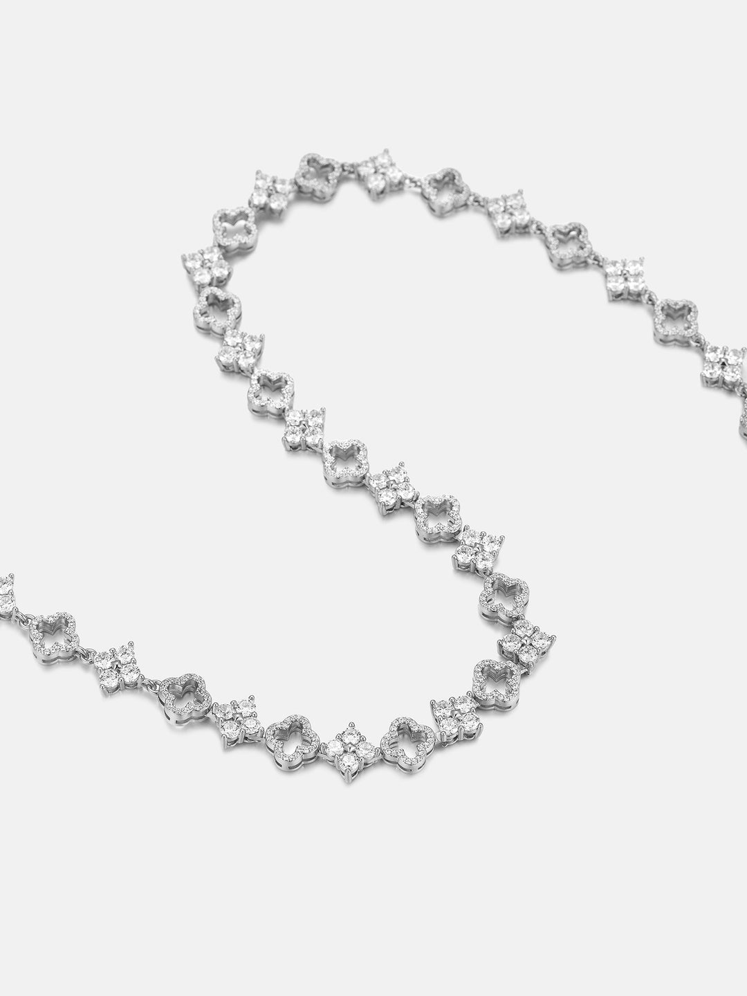 Moissanite Double Four Leaf Clover Chain