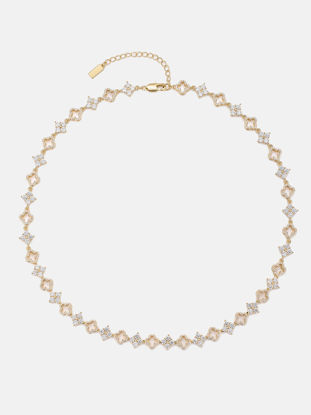 Moissanite Double Four Leaf Clover Chain