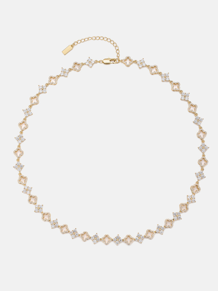 Moissanite Double Four Leaf Clover Chain