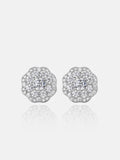 Moissanite Double Layer Blossom Cluster Earrings