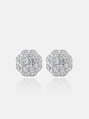 Moissanite Double Layer Blossom Cluster Earrings