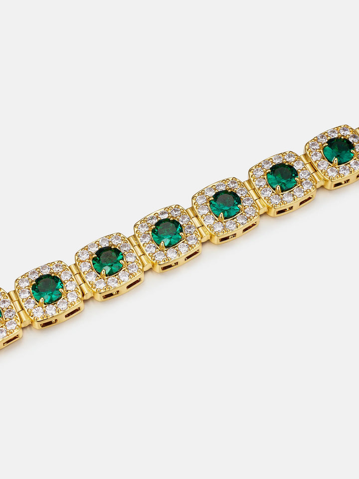 Moissanite Emerald Cushion Cut Bracelet