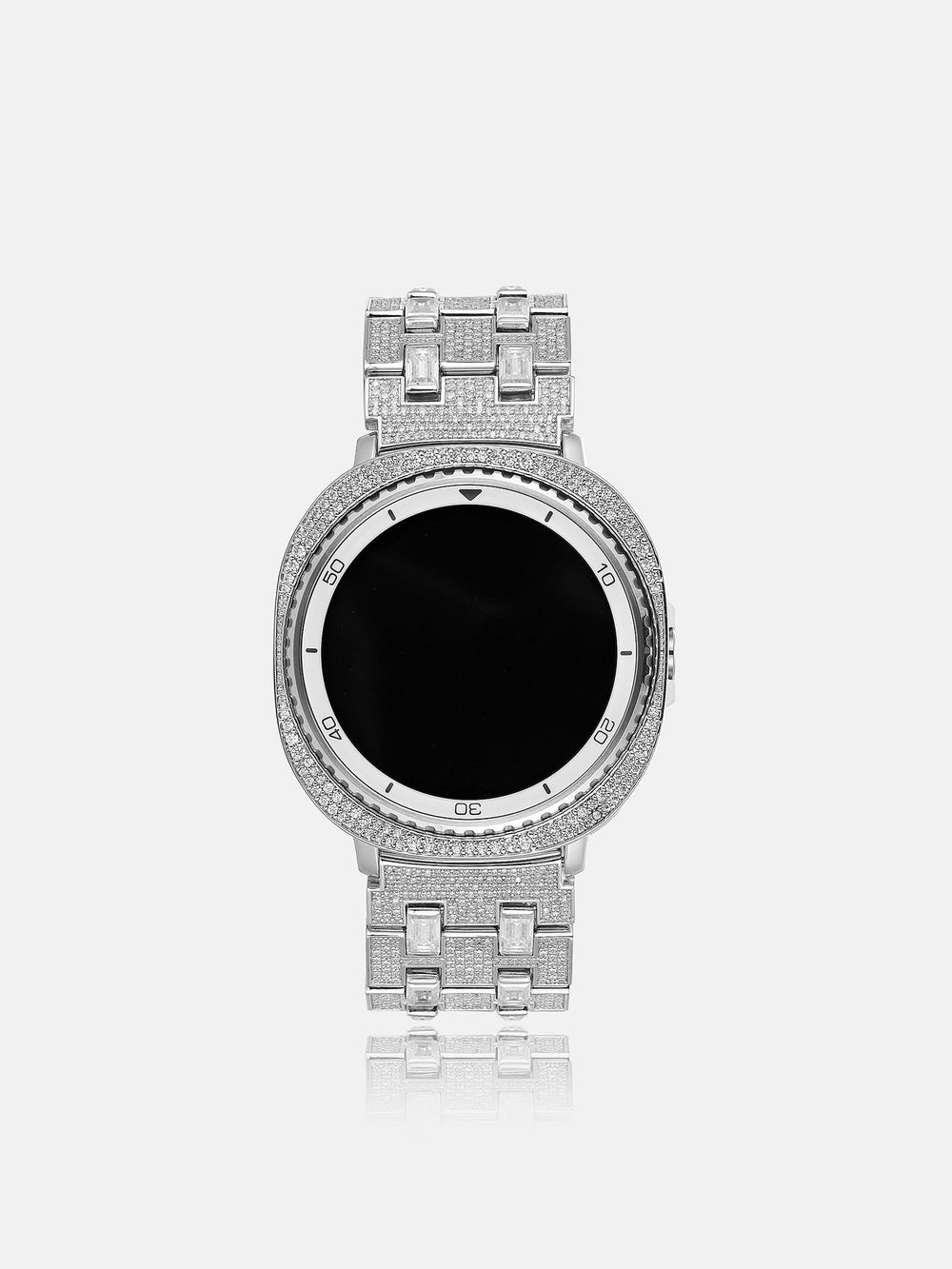 Moissanite Emerald & Round Cut Band For 46mm Galaxy Watch 8 Classic