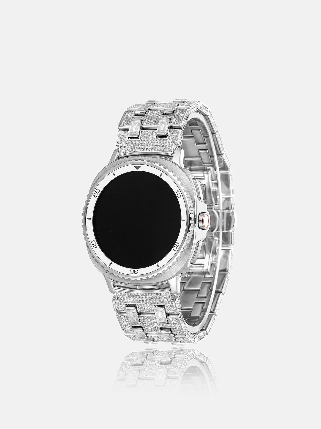 Moissanite Emerald & Round Cut Band For 46mm Galaxy Watch 8 Classic