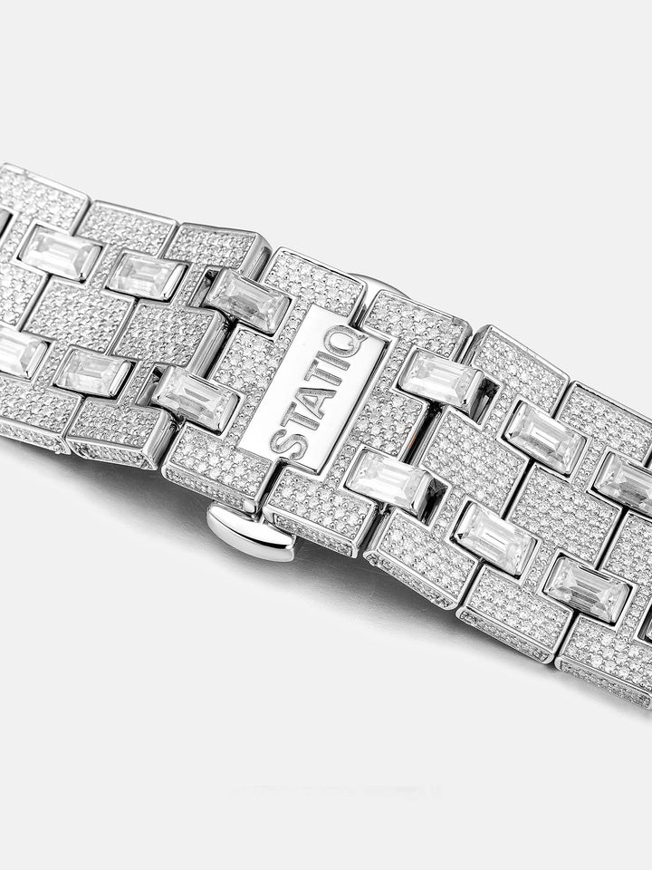 Moissanite Emerald & Round Cut Band For 46mm Galaxy Watch 8 Classic