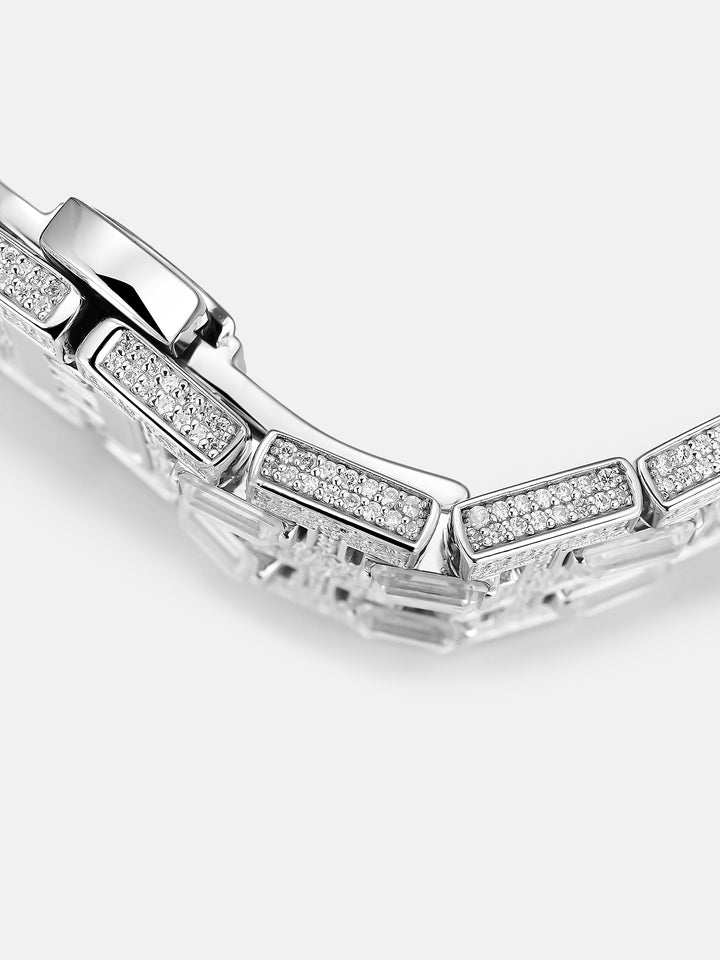 Moissanite Emerald & Round Cut Band For 46mm Galaxy Watch 8 Classic