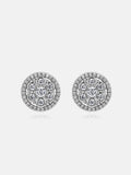 Moissanite Floral Halo cluster Stud Earrings