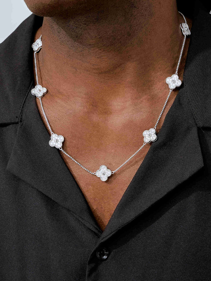 Moissanite Four Leaf Clover Necklace