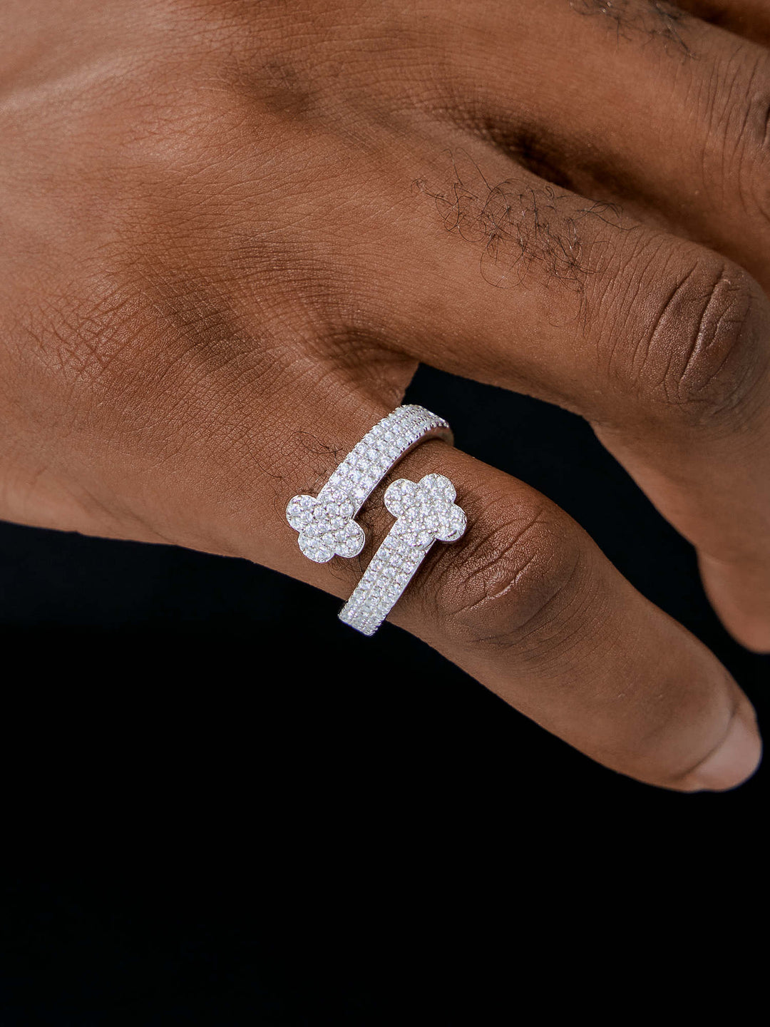 Moissanite Four Leaf Clover Ring
