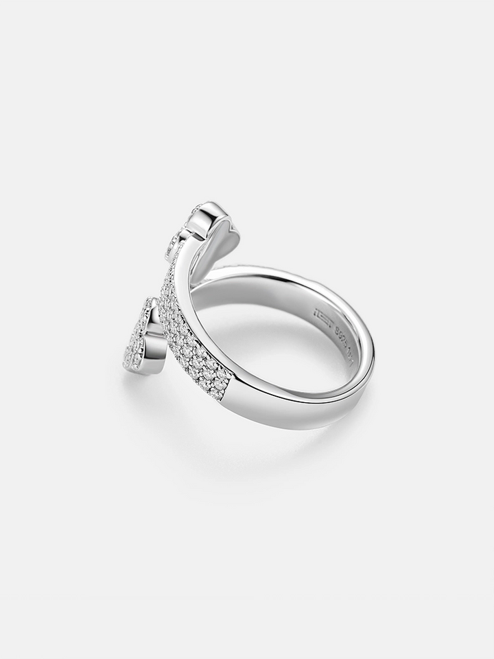 Moissanite Four Leaf Clover Ring