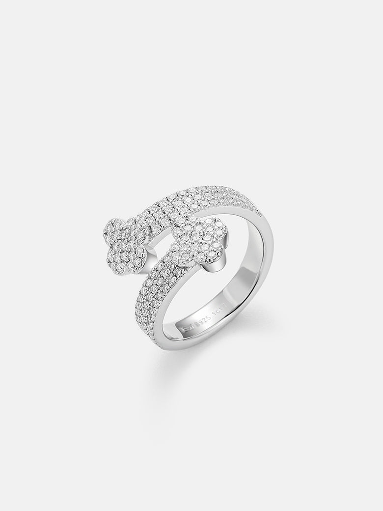 Moissanite Four Leaf Clover Ring