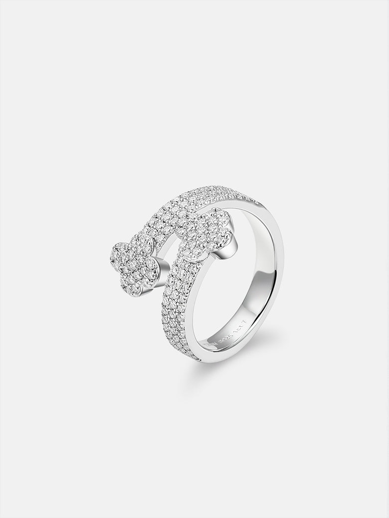 Moissanite Four Leaf Clover Ring