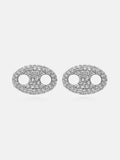 Moissanite G-Link Style Stud Earrings
