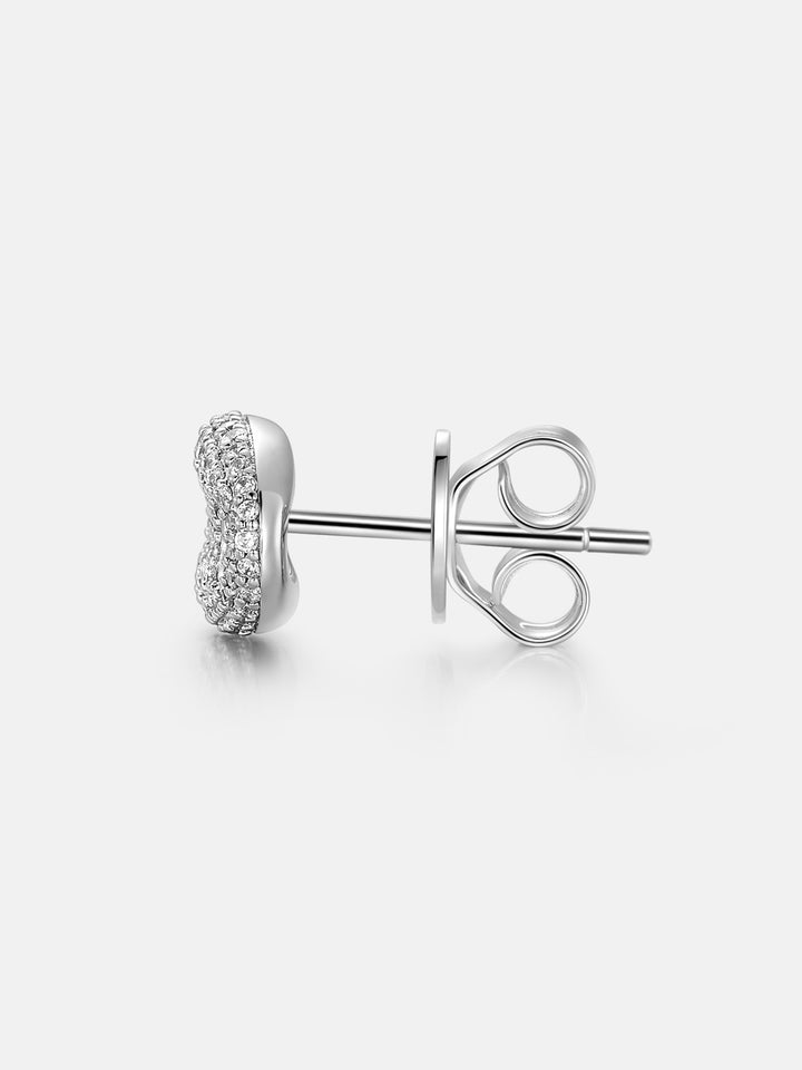 Moissanite G-Link Style Stud Earrings