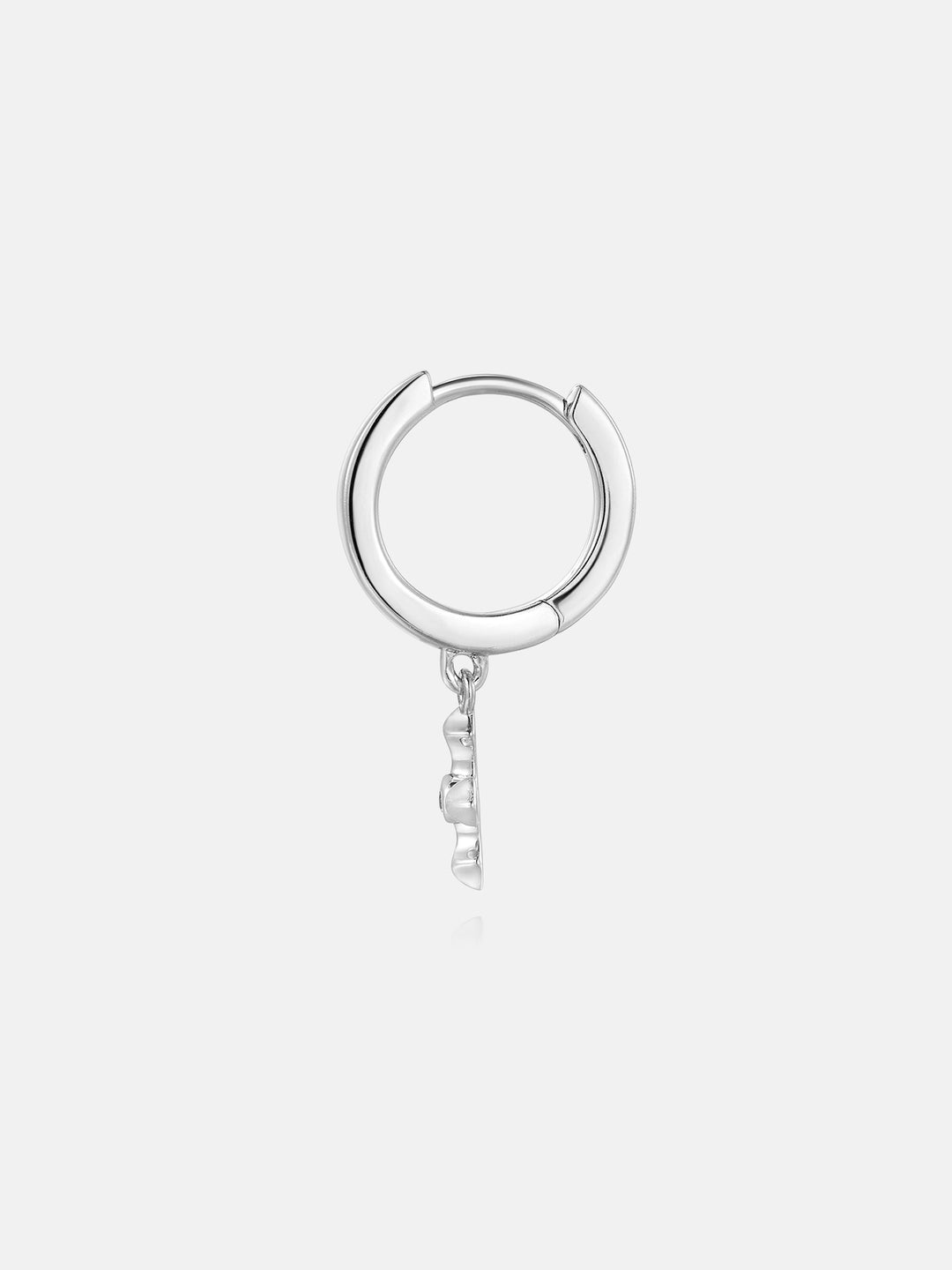 Moissanite Mirco Arrow Cross Hoop Earrings