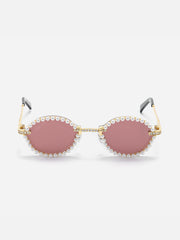 Moissanite Pearl Oval Sunglasses