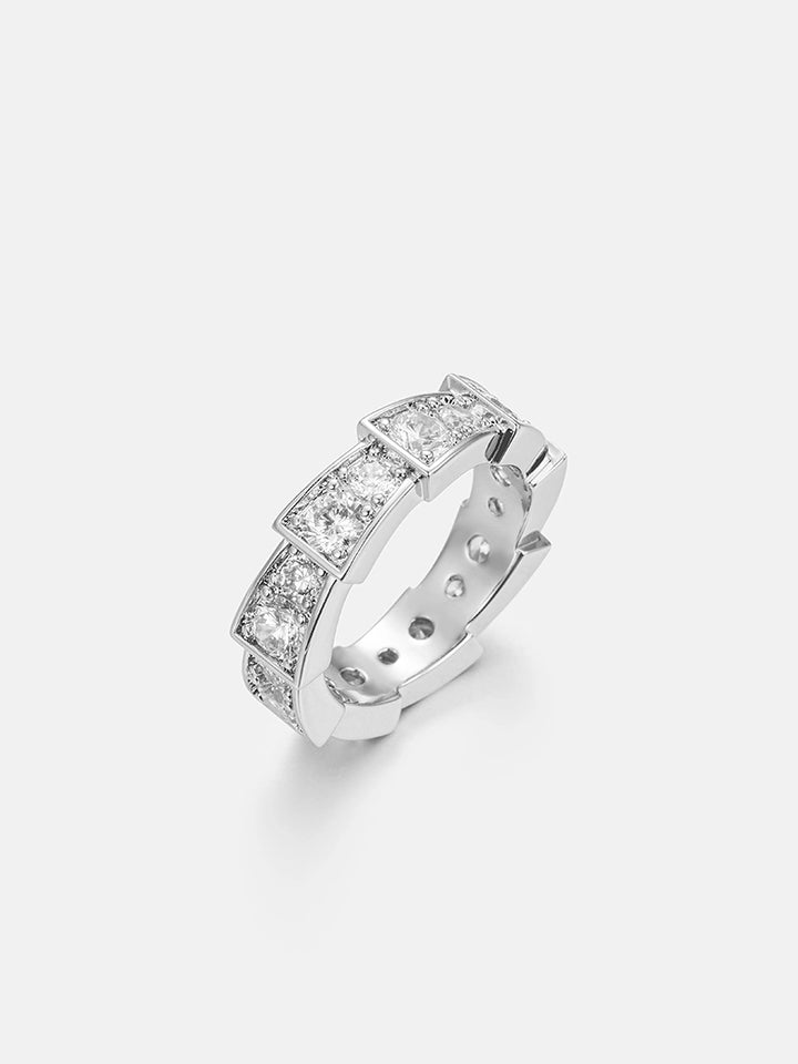 S925 Moissanite Progressive Circle Ring