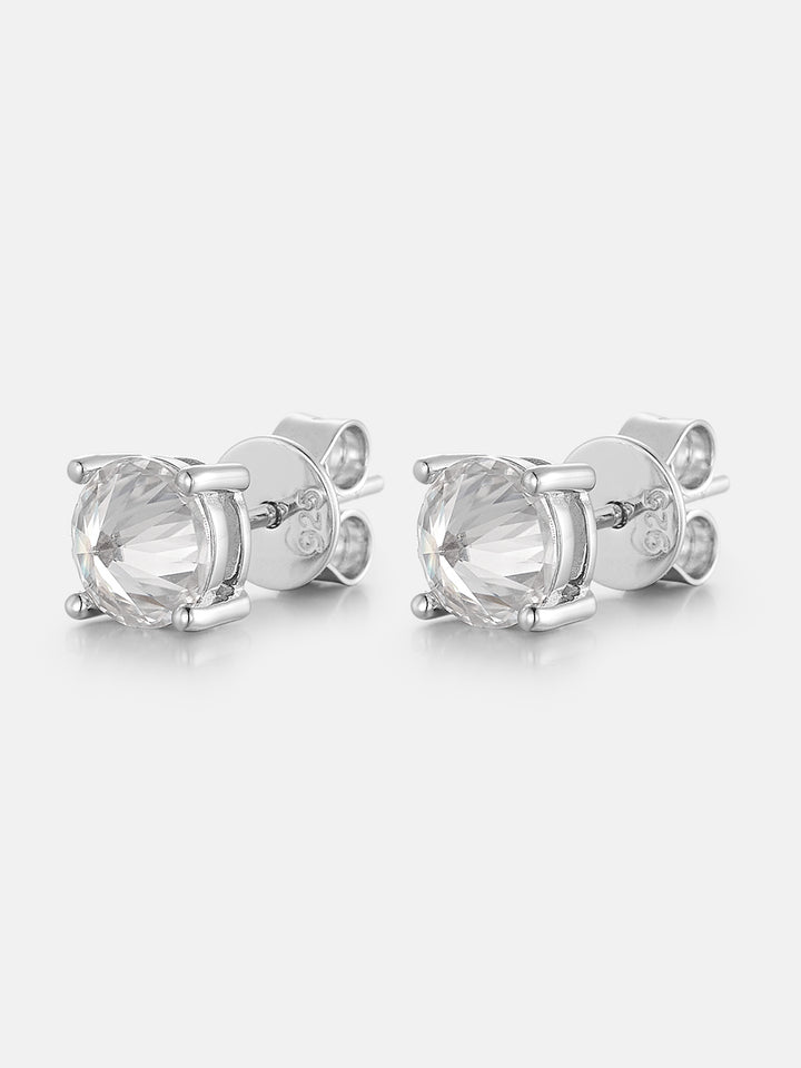 Spiky 2CT Moissanite Reverse Set Round Studs