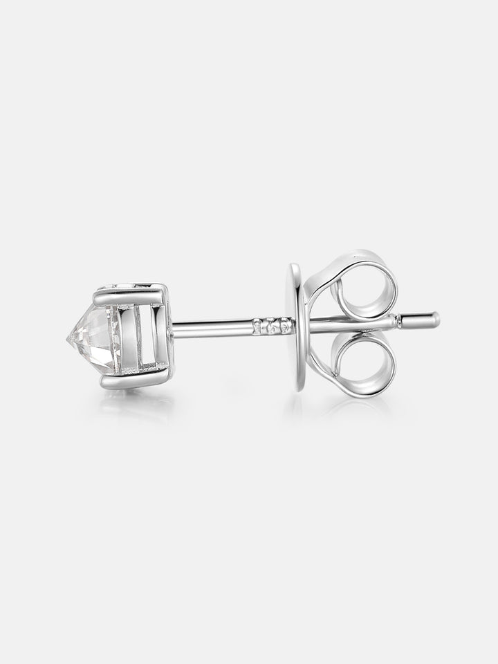 Spiky 1CT Moissanite Reverse Set Round Studs