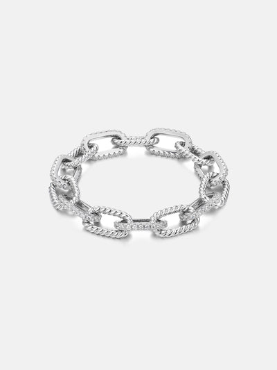 10MM Moissanite Rolo Rope Hybrid Bracelet