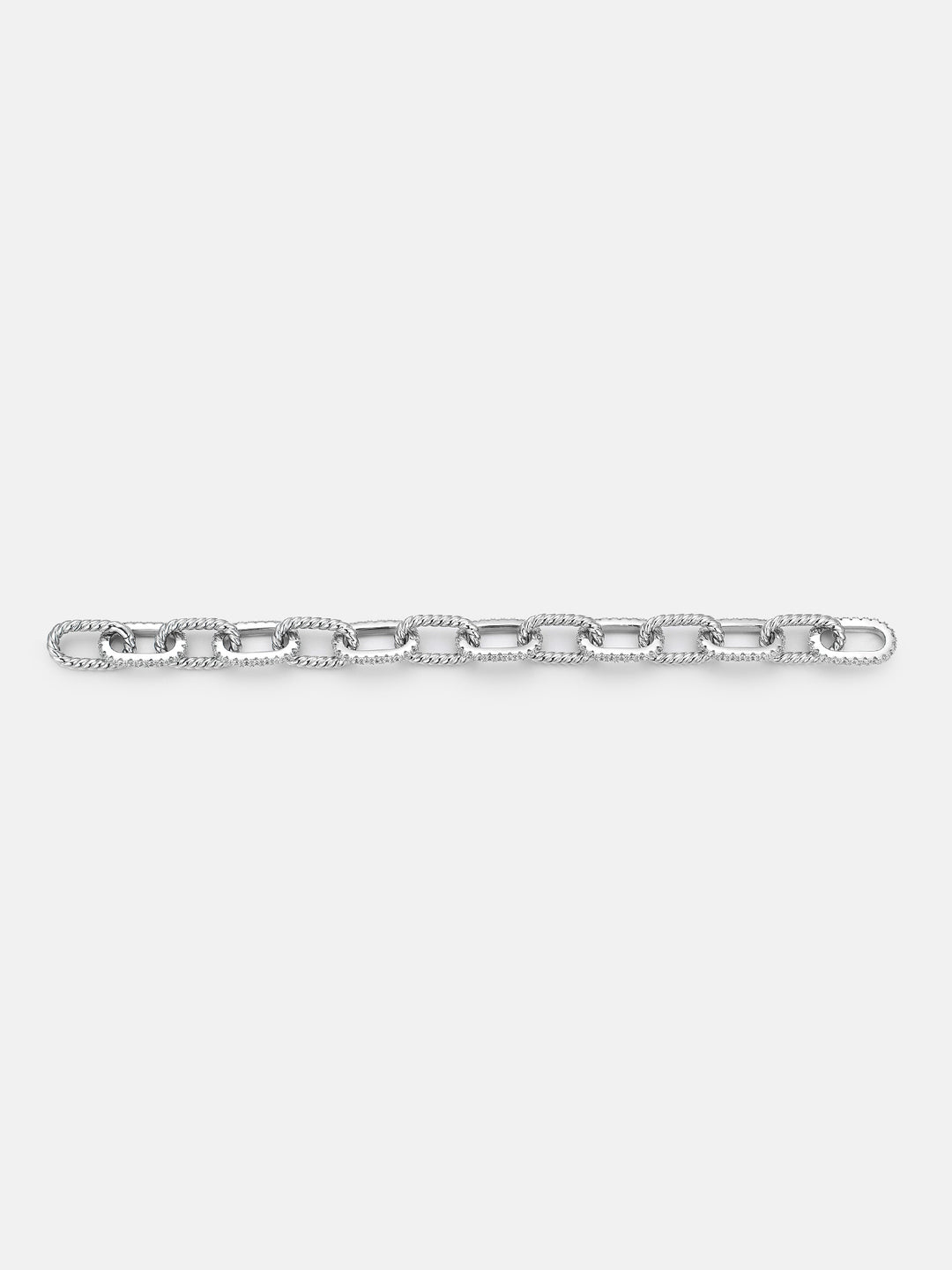 10MM Moissanite Rolo Rope Hybrid Bracelet