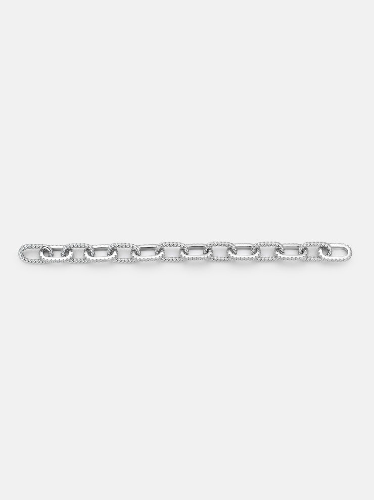 10MM Moissanite Rolo Rope Hybrid Bracelet