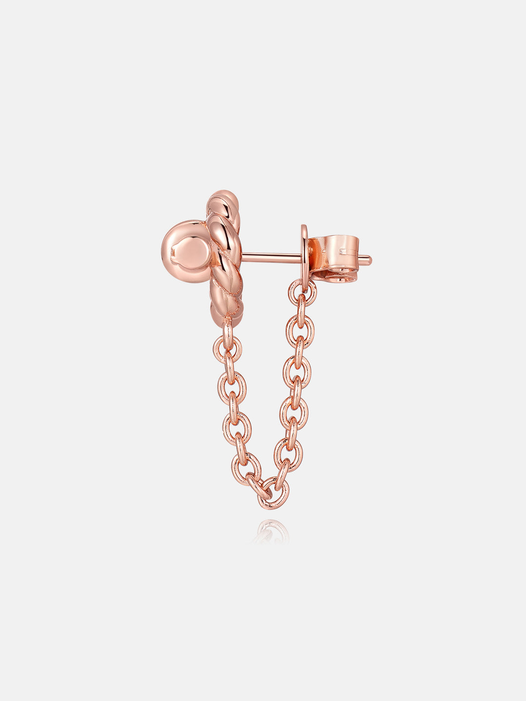 Moissanite Rope Style Drop Stud Earrings