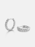 Moissanite Rope Twist Hoop Earrings