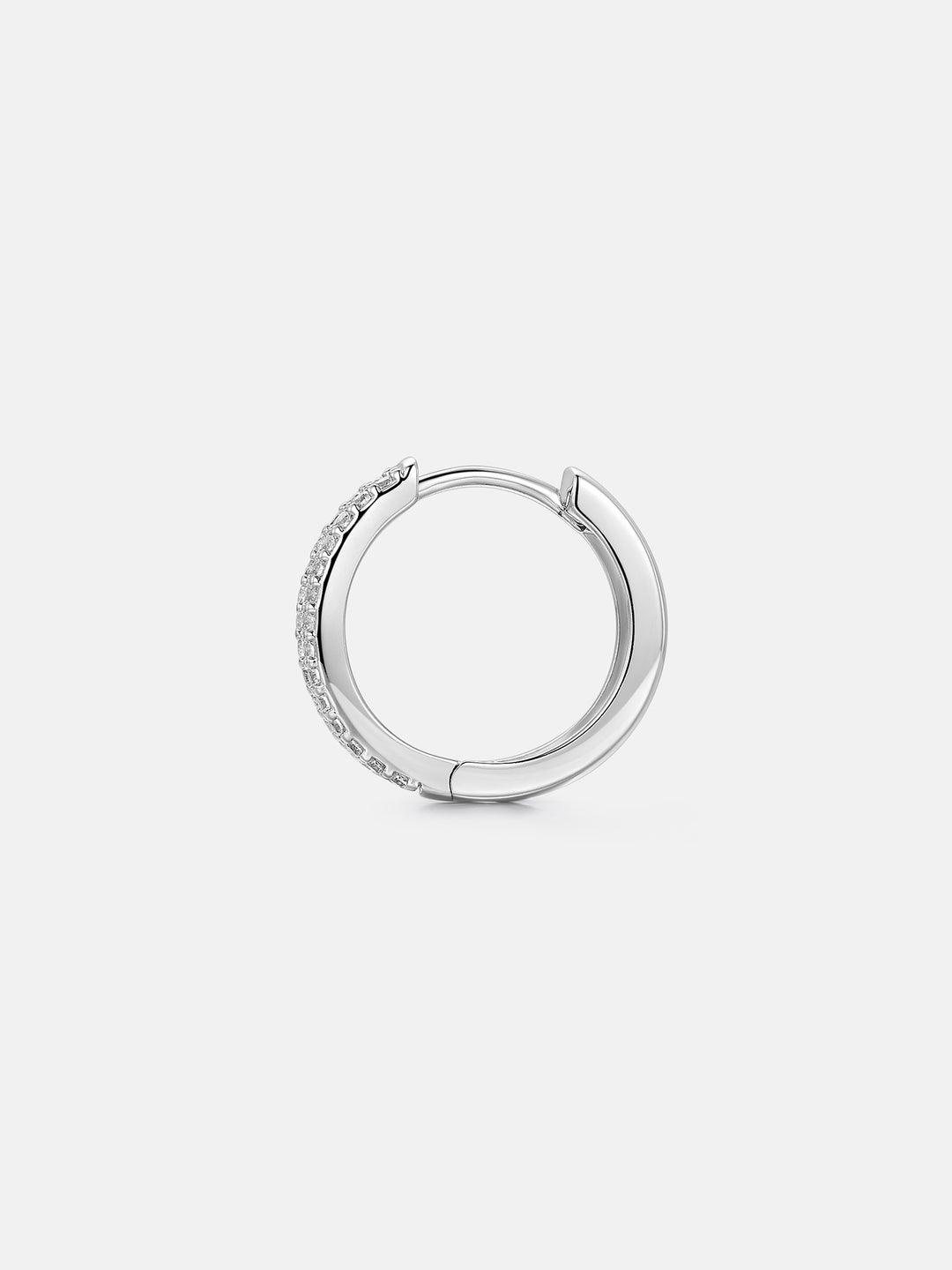 Moissanite Round Cut Hoop Earrings