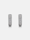 Moissanite Round Cut Hoop Earrings