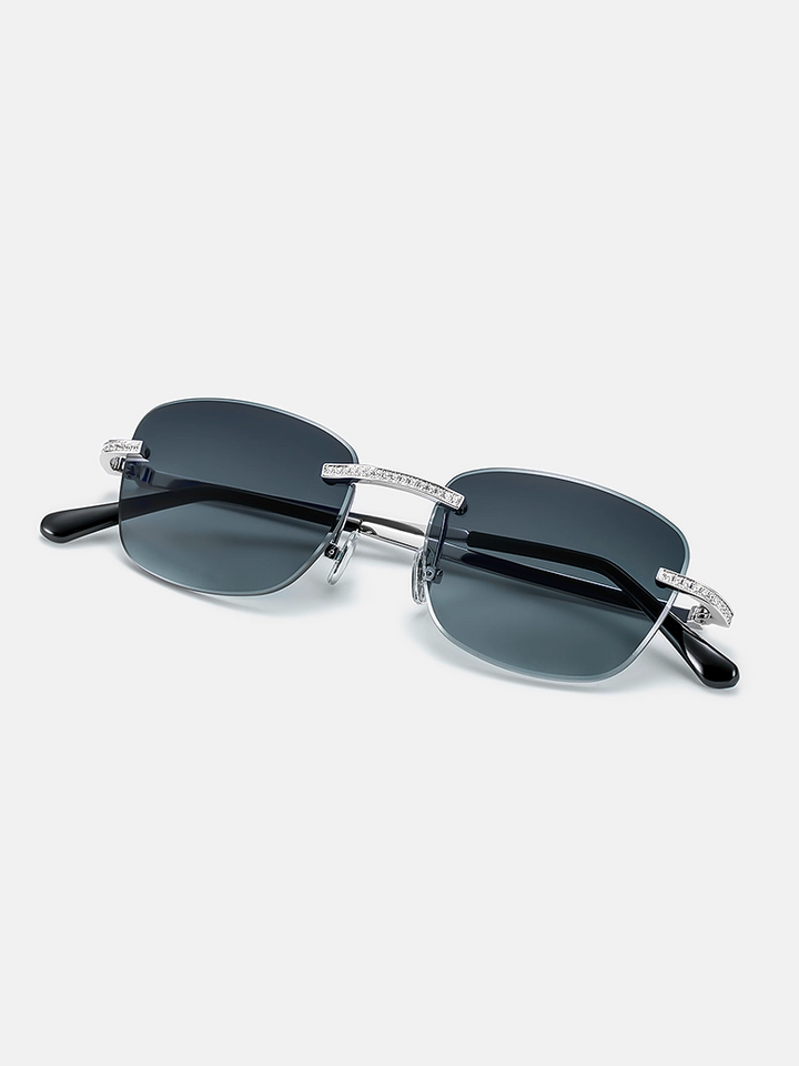 Moissanite Rounded Rectangle Sunglasses